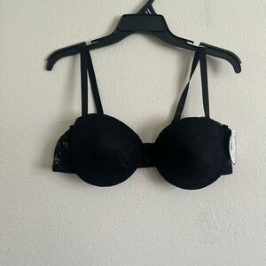 NWT Inteco Intimates Push-up Wired Bra Sexy Black Size40D Wear 5 ways